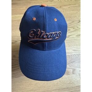 CHICAGO Hat Baseball Cap Adjustable Blue Orange Embroidered‎ Logo
